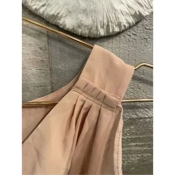 Gap, NWT women’s 12 tall faux tan wrap dress silk look - Picture 3 of 6